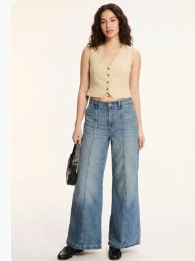 NWT Madewell Wide Sweep Troser Relax Fit Blue SZ-26